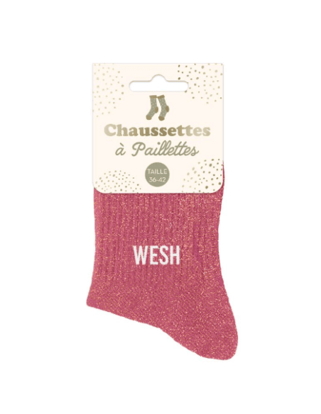 Chaussettes paillettes WESH femme