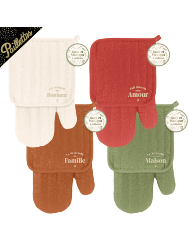 Set Gant et Manique a paillettes 4 coloris aux...