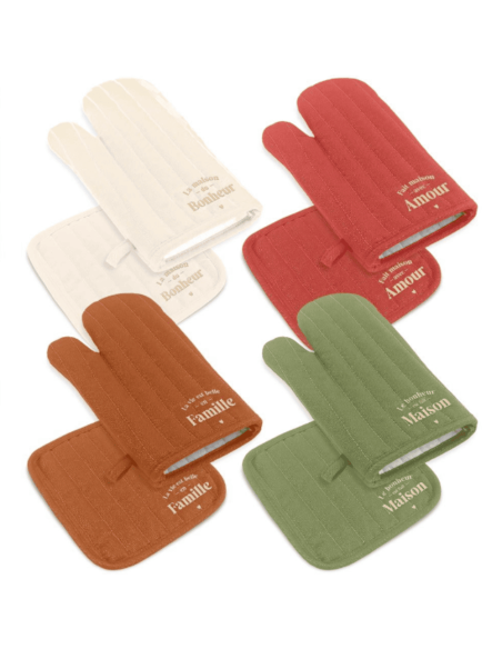 Set Gant et Manique a paillettes 4 coloris aux choix