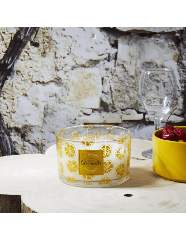 Bougie parfumée citronnelle 3 mèches D13 cm