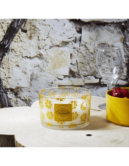 Bougie parfumée citronnelle 3 mèches D13 cm