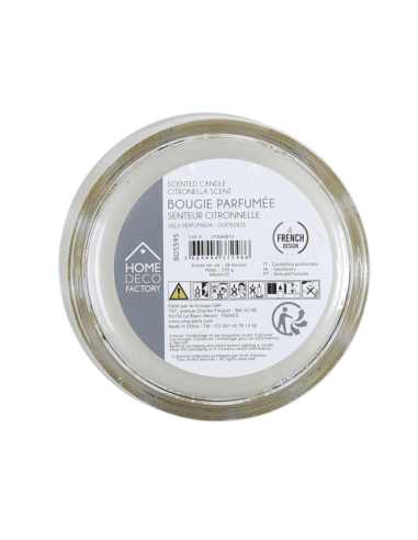 Bougie parfumée citronnelle 3 mèches