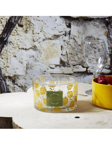 Bougie parfum citronnelle 3 mèches D13 cm