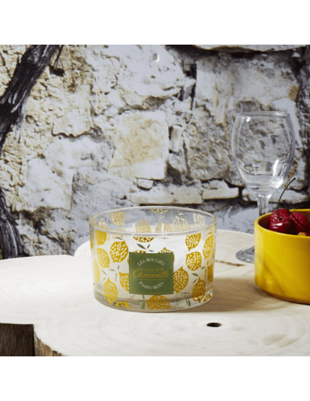 Bougie parfum citronnelle 3 mèches D13 cm