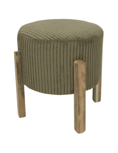 Tabouret côtelé SCOTT vert