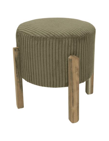 Tabouret côtelé SCOTT vert