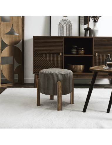 Tabouret côtelé SCOTT vert