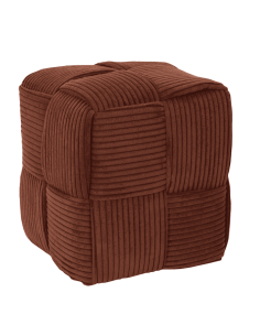Pouf côtelé SCOTT terracotta
