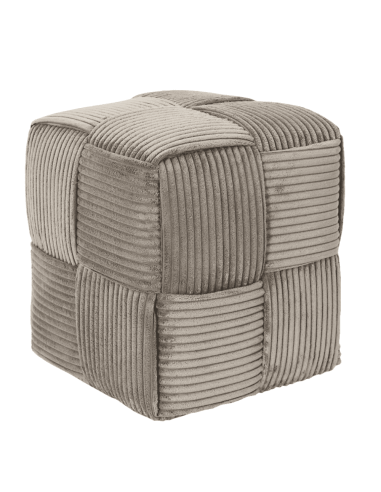 Pouf côtelé SCOTT taupe