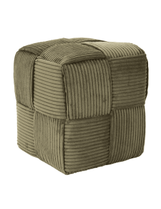Pouf côtelé SCOTT vert