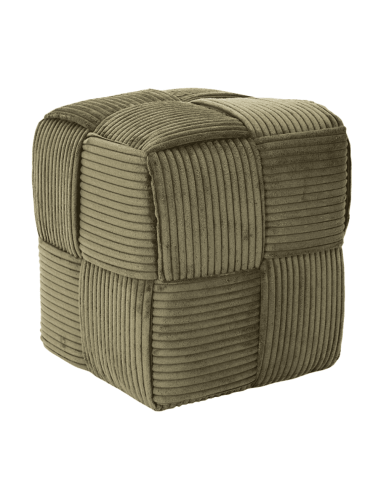 Pouf côtelé SCOTT vert