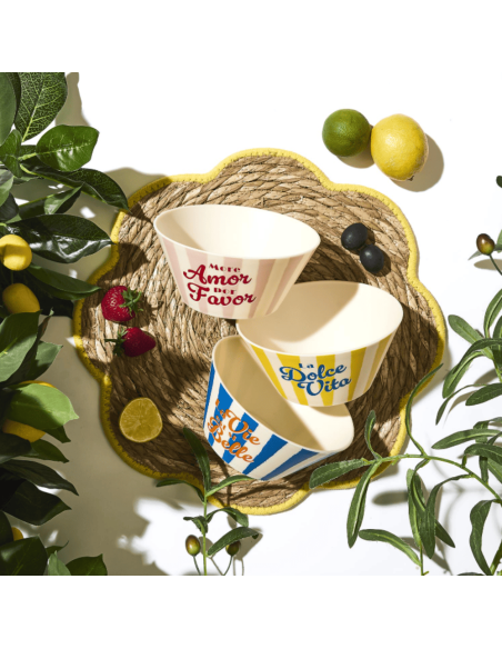 Bol plastique DOLCE VITA Jaune