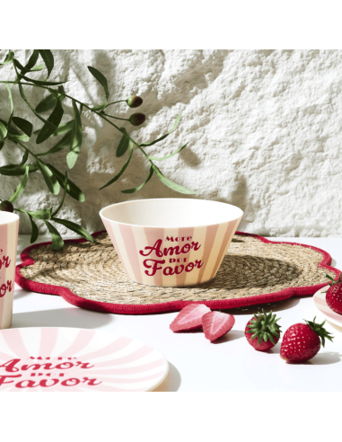 Bol plastique DOLCE VITA rose