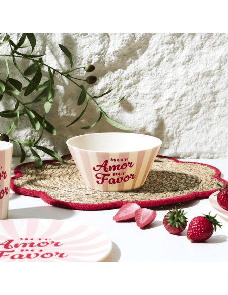 Bol plastique DOLCE VITA rose