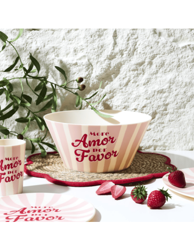 Saladier plastique DOLCE VITA rose