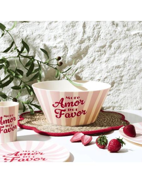 Saladier plastique DOLCE VITA rose