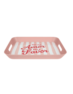 Plateau en plastique DOLCE VITA rose