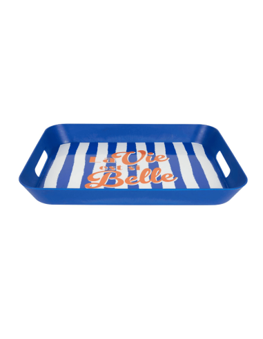 Plateau en plastique DOLCE VITA bleu