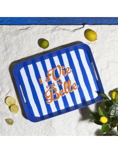 Plateau en plastique DOLCE VITA bleu 2