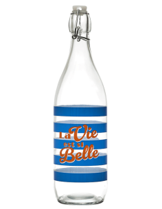 BOUTEILLE VERRE DOLCE VITA bleu 1L
