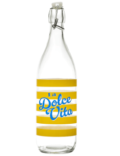 BOUTEILLE VERRE DOLCE VITA jaune 1L
