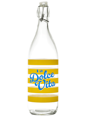 BOUTEILLE VERRE DOLCE VITA jaune 1L