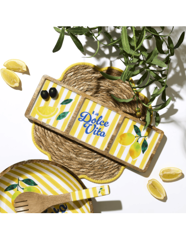 Planche compartiments manguier DOLCE VITA jaune