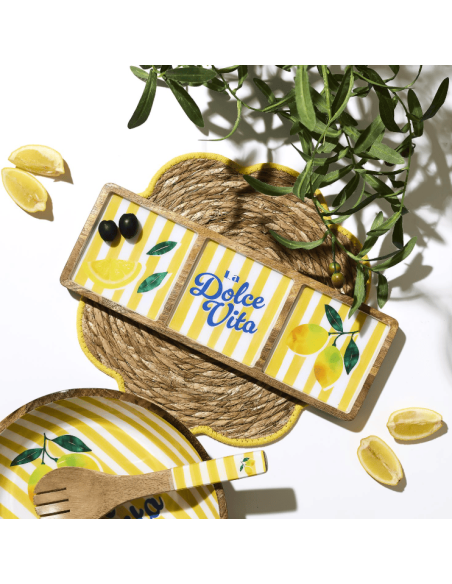 Planche compartiments manguier DOLCE VITA jaune