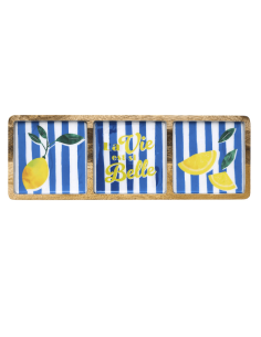 Planche compartiments manguier DOLCE VITA bleu