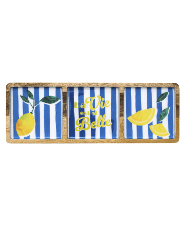 Planche compartiments manguier DOLCE VITA bleu