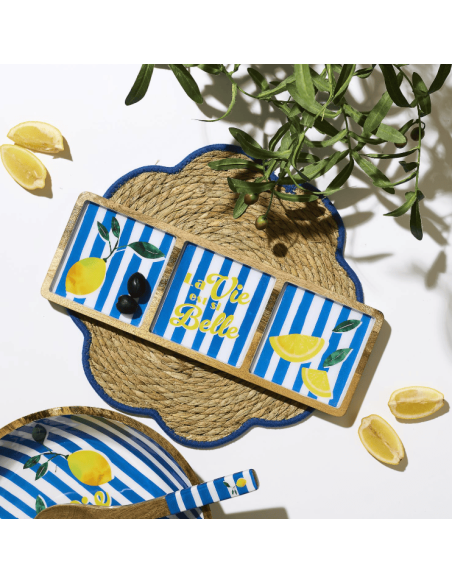 Planche compartiments manguier DOLCE VITA bleu