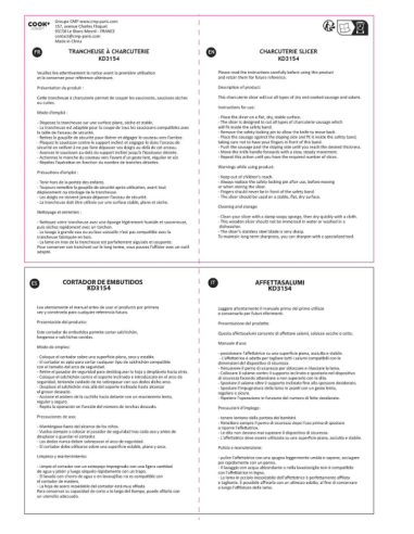 Trancheuse à charcuterie