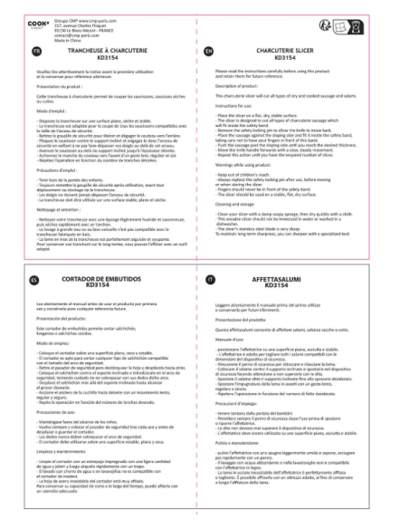 Trancheuse à charcuterie