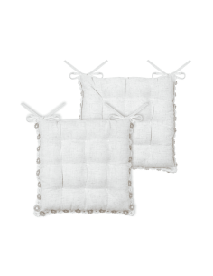 Galette de chaise CAMILLE naturel 38x38 cm