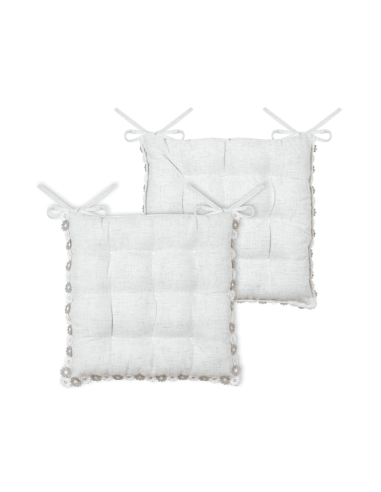 Galette de chaise CAMILLE naturel 38x38 cm