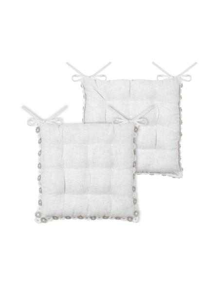 Galette de chaise CAMILLE naturel 38x38 cm