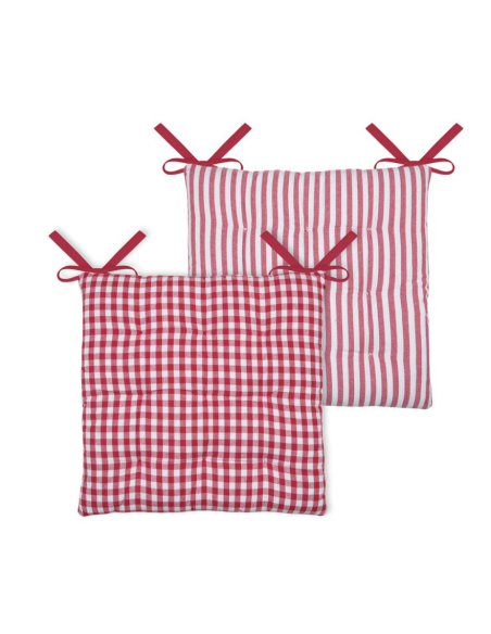 Galette de chaise BARDOT rouge 40x40 cm