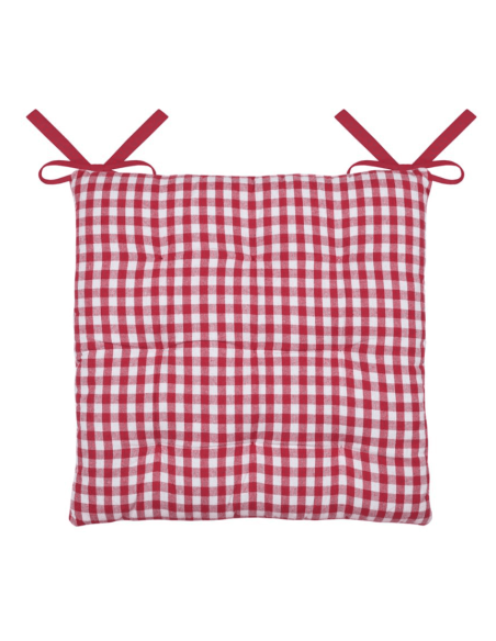 Galette de chaise BARDOT rouge 40x40 cm