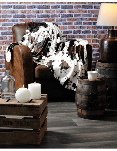 PLAID Vache brun 130 x 160 cm