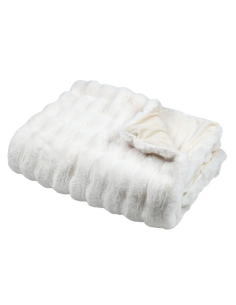 Plaid NEBRASKA écru 180 x 220 cm