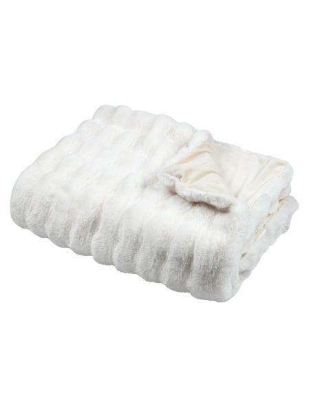 Plaid NEBRASKA écru 180 x 220 cm