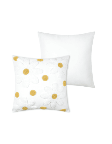 Coussin CAMILLE écru 45 x45 cm