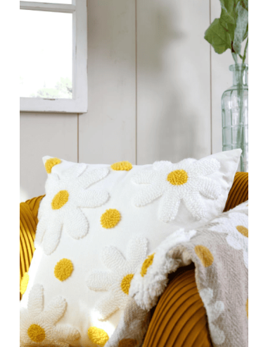 Coussin CAMILLE écru 45 x45 cm