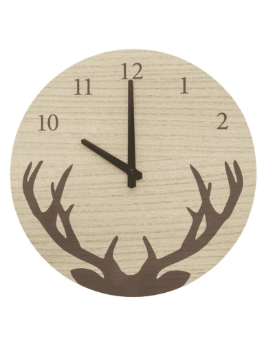 Horloge bois CERF