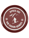 Plateau bois et métal rouge APRES-SKI
