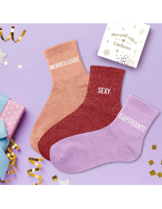 Coffret trio chaussettes à paillettes MERVEILLEUSE 2