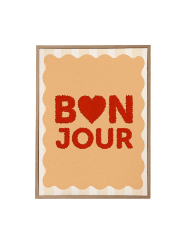Toile tuftée BONJOUR