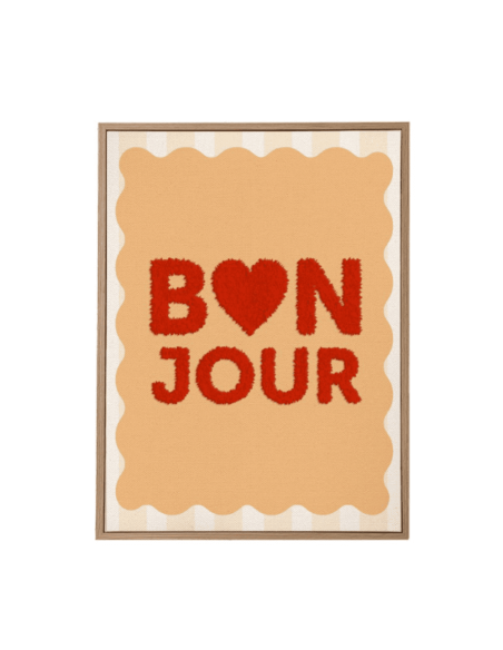 Toile tuftée BONJOUR