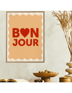 Toile tuftée BONJOUR 2