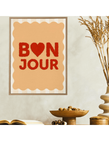 Toile tuftée BONJOUR